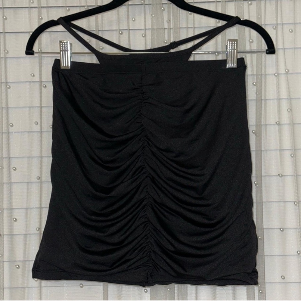 Black Ruched Skirt